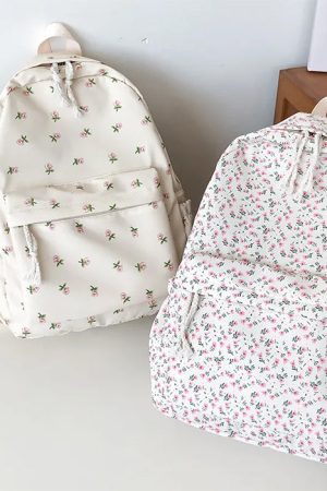 Cute Everyday Outfits, Outfit Inspo Casual Cottagecore Aesthetic Floral Backpack
