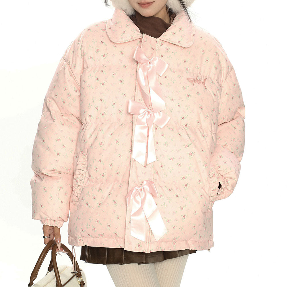 Cute Everyday Outfits, Outfit Inspo Casual Cottagecore Cream Floral Padded Jacket Cute Everyday Outfits, Outfit Inspo Casual Cottagecore Cream Floral Padded Jacket