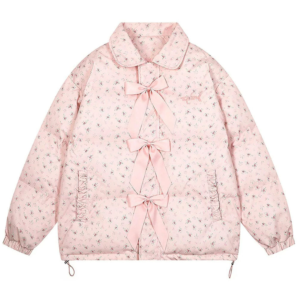 Cute Everyday Outfits, Outfit Inspo Casual Cottagecore Cream Floral Padded Jacket Cute Everyday Outfits, Outfit Inspo Casual Cottagecore Cream Floral Padded Jacket