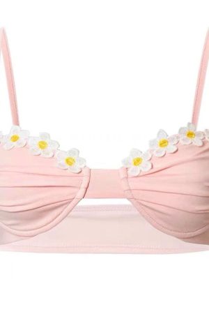 Cute Everyday Outfits, Outfit Inspo Casual Cottagecore Daisy Bralette Top