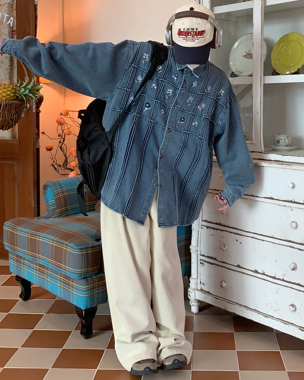 Cute Everyday Outfits, Outfit Inspo Casual Cottagecore Floral Embroidery Denim Jacket Cute Everyday Outfits, Outfit Inspo Casual Cottagecore Floral Embroidery Denim Jacket