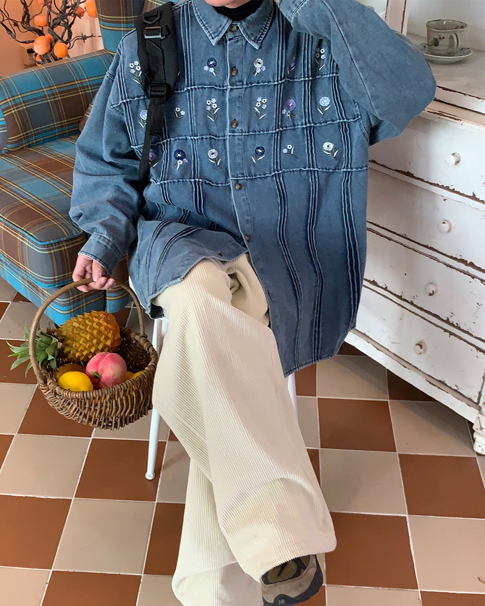 Cute Everyday Outfits, Outfit Inspo Casual Cottagecore Floral Embroidery Denim Jacket Cute Everyday Outfits, Outfit Inspo Casual Cottagecore Floral Embroidery Denim Jacket