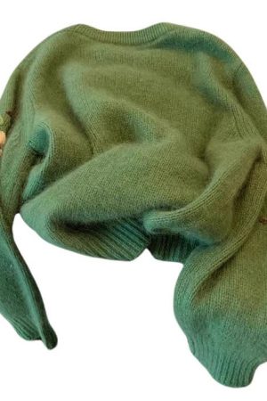 Cute Everyday Outfits, Outfit Inspo Casual Cottagecore Floral Embroidery Green Sweater