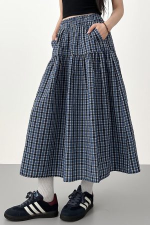 Cute Everyday Outfits, Outfit Inspo Casual Cottagecore Gingham Maxi Skirt
