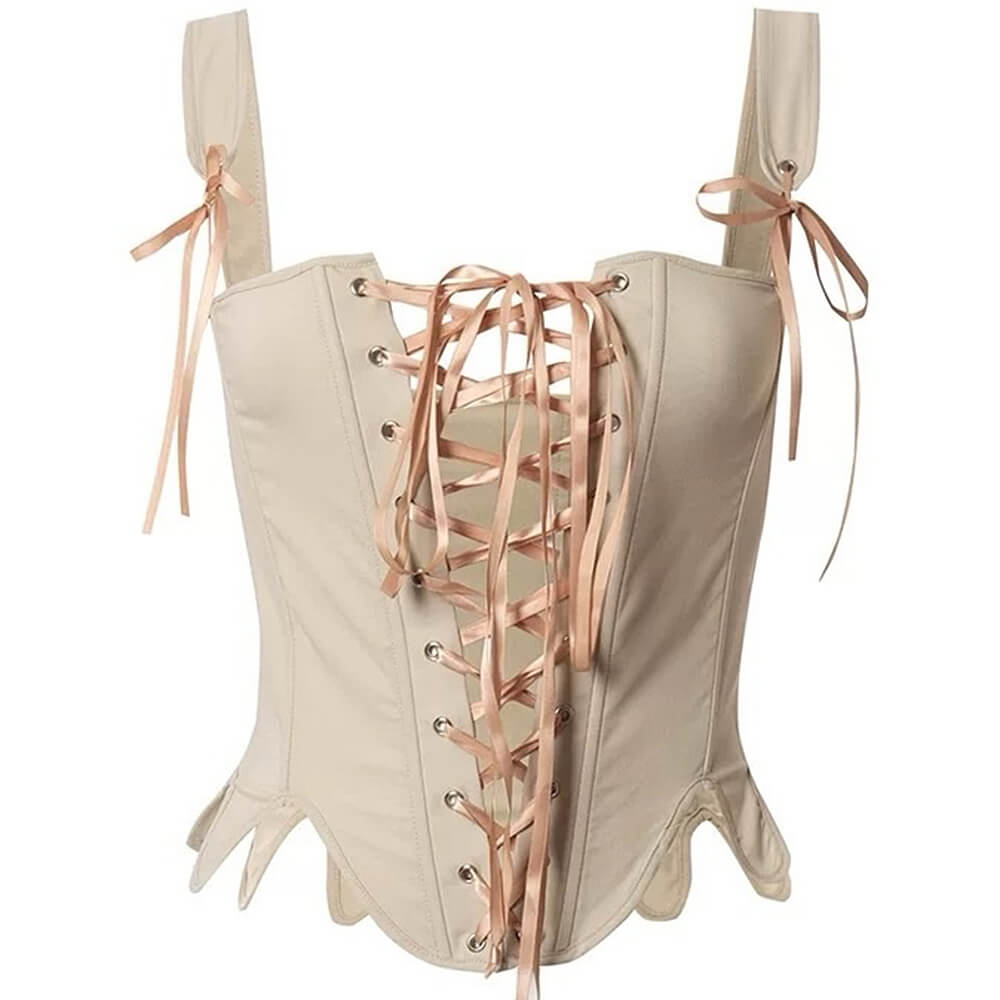 Cute Everyday Outfits, Outfit Inspo Casual Cottagecore Lace-Up Corset Top