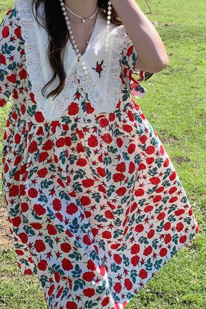 Cute Everyday Outfits, Outfit Inspo Casual Cottagecore Oversized Collar Dress