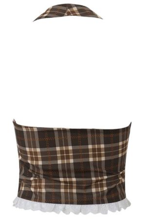 Cute Everyday Outfits, Outfit Inspo Casual Cottagecore Plaid Halter Top