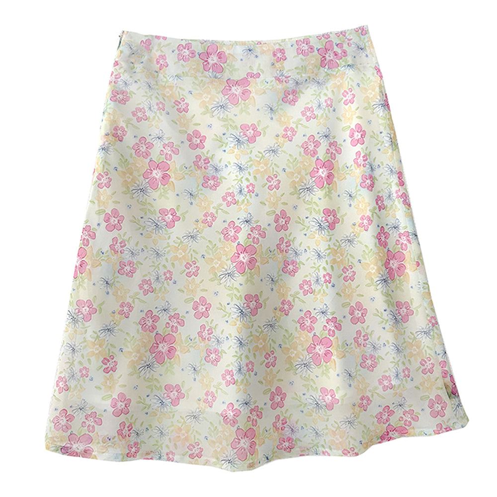 Cute Everyday Outfits, Outfit Inspo Casual Cottagecore Sheer Floral Print Skirt
