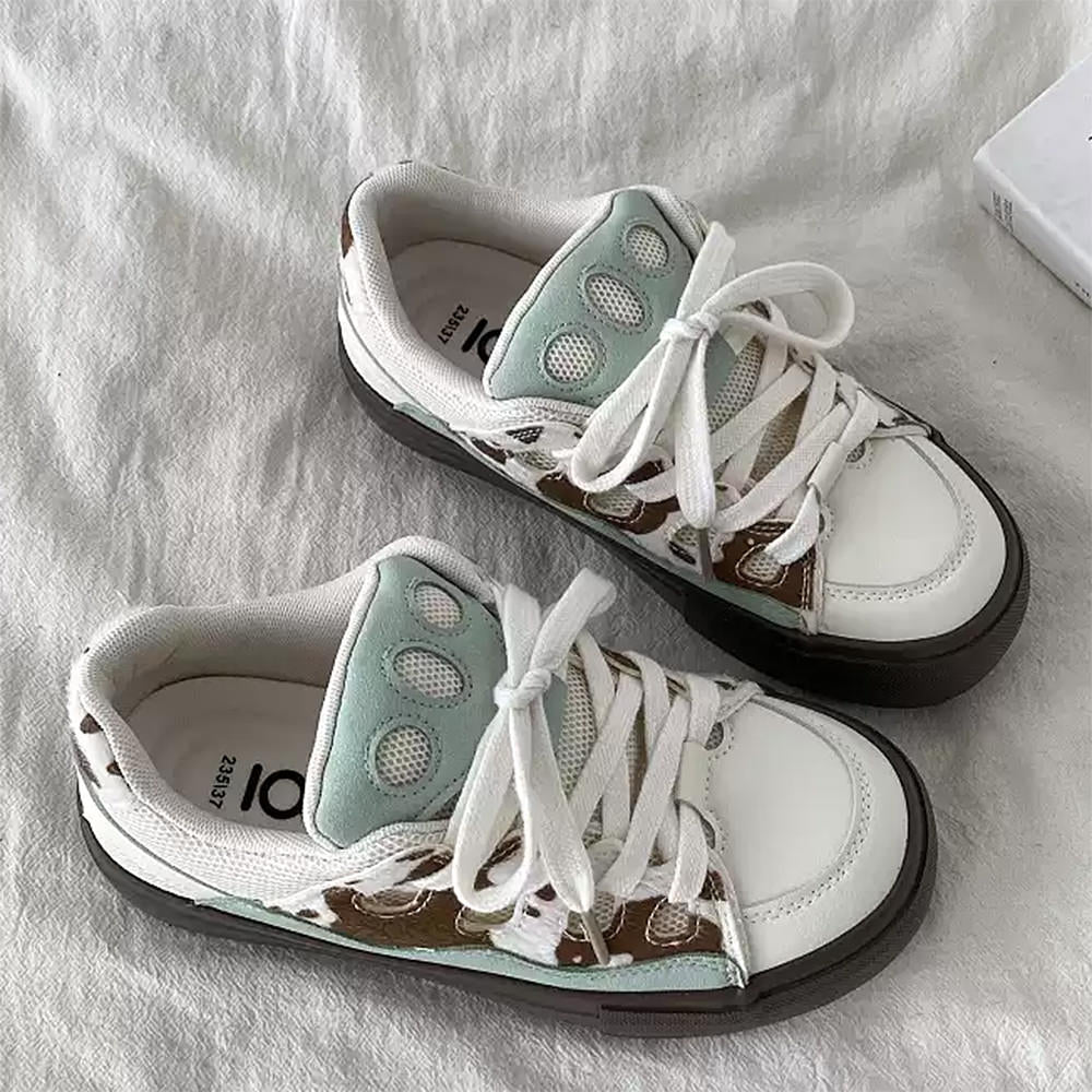 Cute Everyday Outfits, Outfit Inspo Casual Cow Print Skater Sneakers Cute Everyday Outfits, Outfit Inspo Casual Cow Print Skater Sneakers