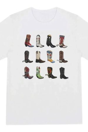Cute Everyday Outfits, Outfit Inspo Casual Cowboy Boots Graphic Tee