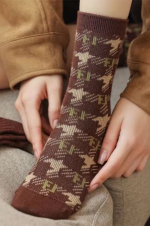 Cute Everyday Outfits, Outfit Inspo Casual Cozy Brown 4 Pack Socks