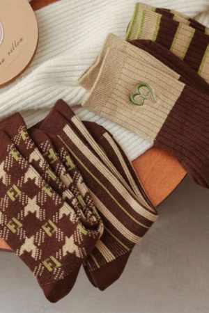 Cute Everyday Outfits, Outfit Inspo Casual Cozy Brown 4 Pack Socks