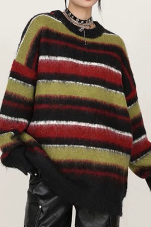 Cute Everyday Outfits, Outfit Inspo Casual Cozy Reading Striped Oversized Sweater