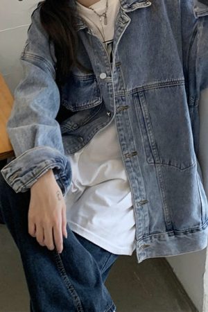 Cute Everyday Outfits, Outfit Inspo Casual Cozy Up Asymmetrical Denim Jacket