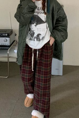 Cute Everyday Outfits, Outfit Inspo Casual Cozy Up Plaid Pants