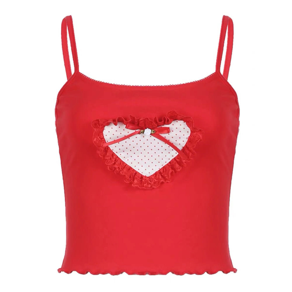 Cute Everyday Outfits, Outfit Inspo Casual Crimson Heart Crop Top