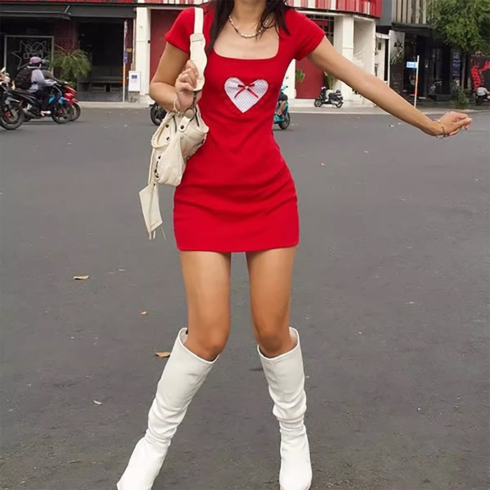 Cute Everyday Outfits, Outfit Inspo Casual Crimson Heart Mini Dress Cute Everyday Outfits, Outfit Inspo Casual Crimson Heart Mini Dress