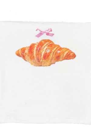 Cute Everyday Outfits, Outfit Inspo Casual Croissant Print Tube Top