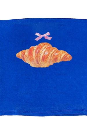 Cute Everyday Outfits, Outfit Inspo Casual Croissant Print Tube Top