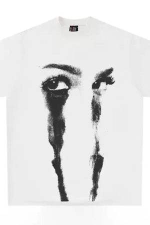 Cute Everyday Outfits, Outfit Inspo Casual Crying Eyes Graphic Tee