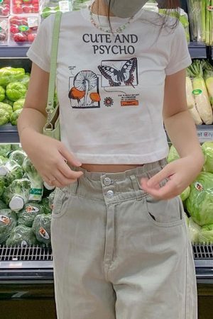 Cute Everyday Outfits, Outfit Inspo Casual Cute and Psycho Crop Top