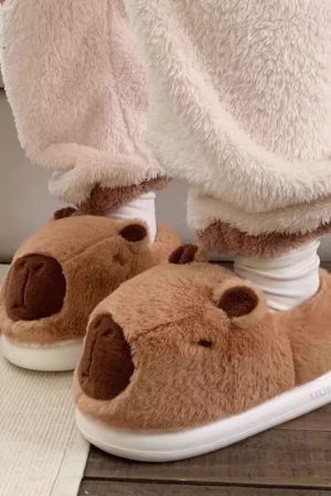 Cute Everyday Outfits, Outfit Inspo Casual Cute Capybara Slippers