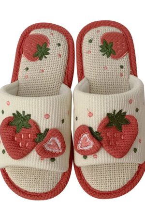Cute Everyday Outfits, Outfit Inspo Casual Cute Strawberry Slippers