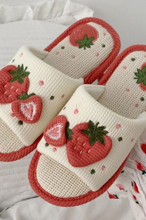 Cute Everyday Outfits, Outfit Inspo Casual Cute Strawberry Slippers