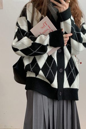 Cute Everyday Outfits, Outfit Inspo Casual Cutie Secrets Argyle Cardigan