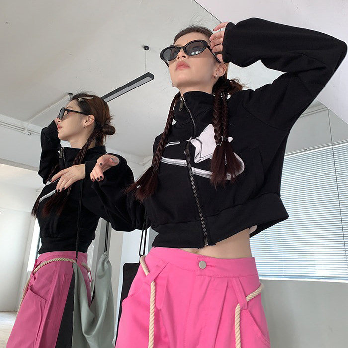 Cute Everyday Outfits, Outfit Inspo Casual Cyber Star Zip Up Top Cute Everyday Outfits, Outfit Inspo Casual Cyber Star Zip Up Top