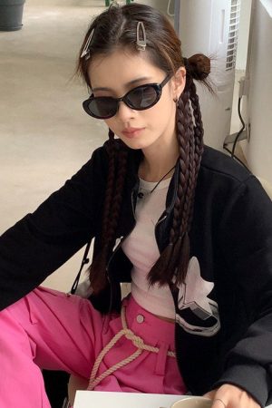 Cute Everyday Outfits, Outfit Inspo Casual Cyber Star Zip Up Top