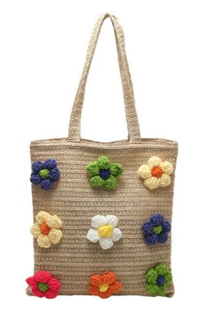 Cute Everyday Outfits, Outfit Inspo Casual Daisy Crochet Tote Bag
