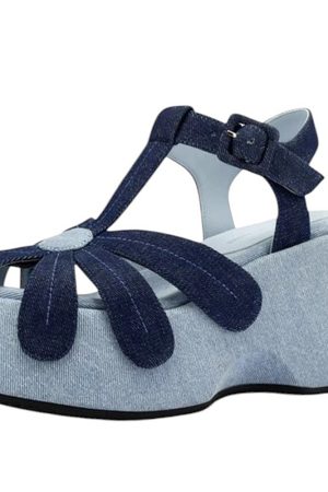 Cute Everyday Outfits, Outfit Inspo Casual Daisy Denim Platform Sandals