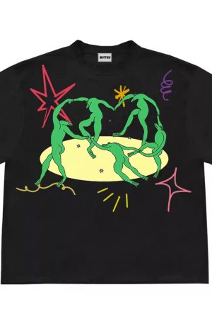 Cute Everyday Outfits, Outfit Inspo Casual Dancing Aliens Graphic T-Shirt