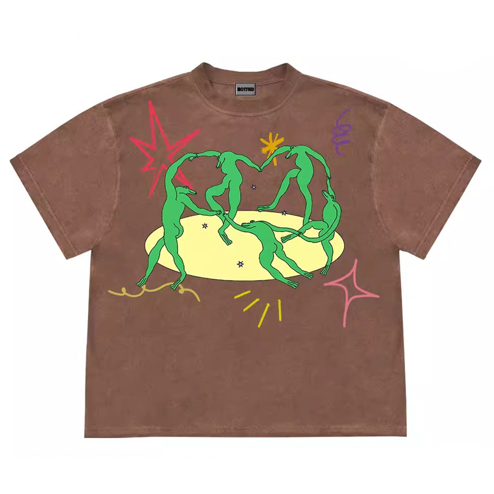 Cute Everyday Outfits, Outfit Inspo Casual Dancing Aliens Graphic T-Shirt