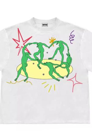 Cute Everyday Outfits, Outfit Inspo Casual Dancing Aliens Graphic T-Shirt