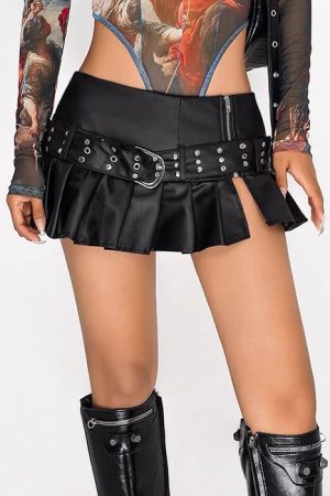 Cute Everyday Outfits, Outfit Inspo Casual Danger Zone Leather Micro Skirt