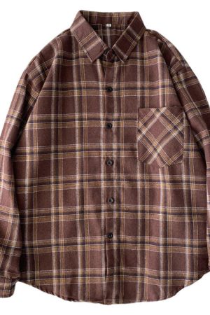 Cute Everyday Outfits, Outfit Inspo Casual Dark Academia Aesthetic Plaid Shirt