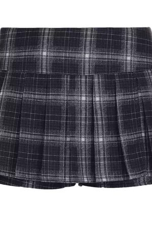 Cute Everyday Outfits, Outfit Inspo Casual Dark Academia Plaid Mini Skirt