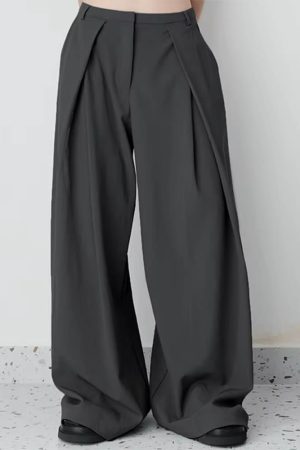 Cute Everyday Outfits, Outfit Inspo Casual Dark Academia Wide-Leg Pants
