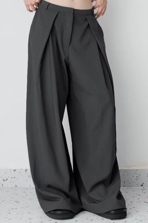 Cute Everyday Outfits, Outfit Inspo Casual Dark Academia Wide-Leg Pants