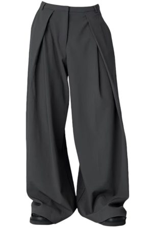 Cute Everyday Outfits, Outfit Inspo Casual Dark Academia Wide-Leg Pants