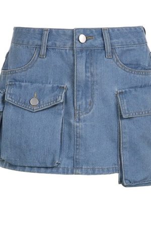 Cute Everyday Outfits, Outfit Inspo Casual Denim Cargo Mini Skirt