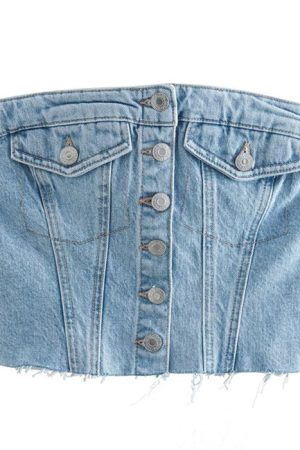 Cute Everyday Outfits, Outfit Inspo Casual Denim Corset Top