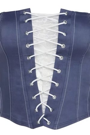 Cute Everyday Outfits, Outfit Inspo Casual Denim Lace-Up Corset Tube Top