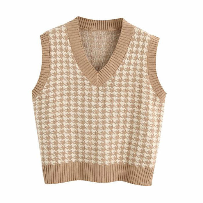 Cute Everyday Outfits, Outfit Inspo Casual Dogtooth Check Vest Cute Everyday Outfits, Outfit Inspo Casual Dogtooth Check Vest