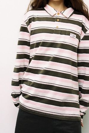 Cute Everyday Outfits, Outfit Inspo Casual Dorm Room Diaries Stripe Rugby Polo