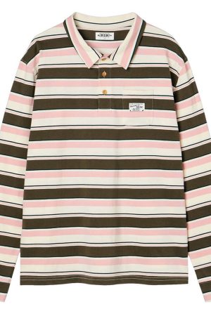 Cute Everyday Outfits, Outfit Inspo Casual Dorm Room Diaries Stripe Rugby Polo