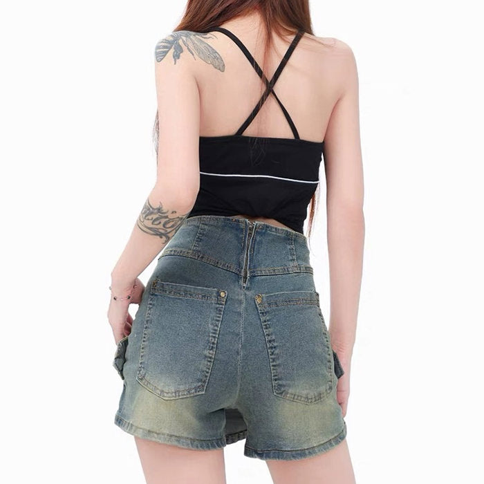 Cute Everyday Outfits, Outfit Inspo Casual Double Buckle Denim Mini Skirt Cute Everyday Outfits, Outfit Inspo Casual Double Buckle Denim Mini Skirt