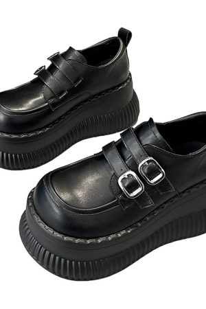 Cute Everyday Outfits, Outfit Inspo Casual Double Buckle Space Platform Shoes